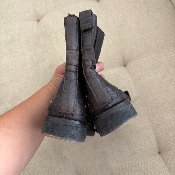 FREE PEOPLE OUTSIDER MOTO BOOT in Brown (Missing top buckles) - Picture 11 of 14